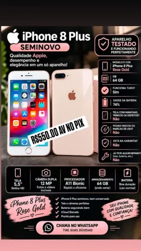 IPHONE 8 PLUS 64GB GOLD SEMINOVO
