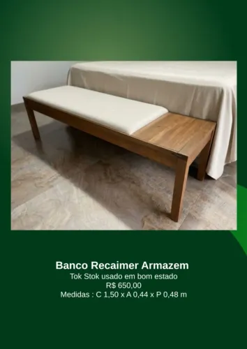 Banco Recaimer Armazem - TokStok usado
