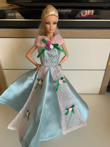 Vestido Barbie - azul princesa 