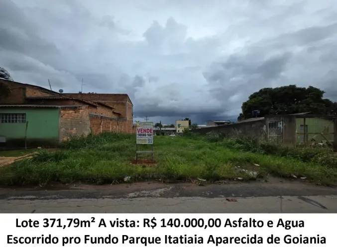 Leia a descrição: Lote 371,79m² (Asfalto e Agua) Parque Itatiaia