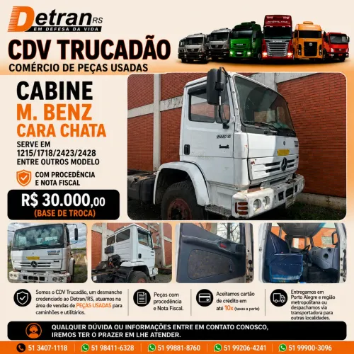 Cabine M. Benz Cara Chata em ótimo estado