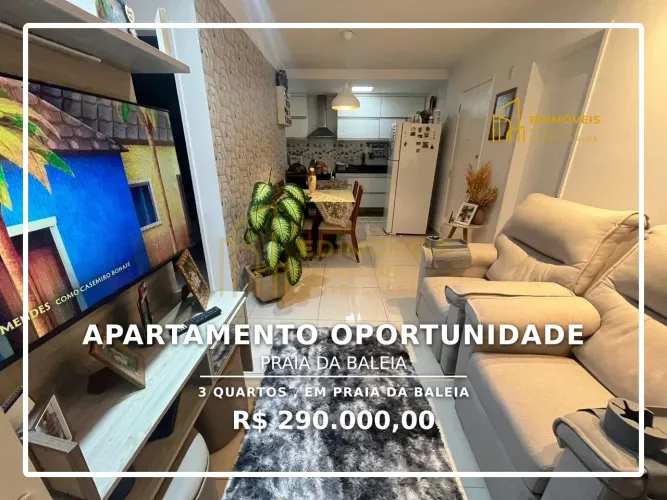 Oportunidade em Praia da Baleia: Apartamento com 3 Quartos e Área de Lazer
