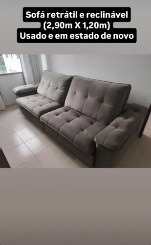 Sofá retrátil reclinável (estado de novo) - 2,90 m X 1,20 m