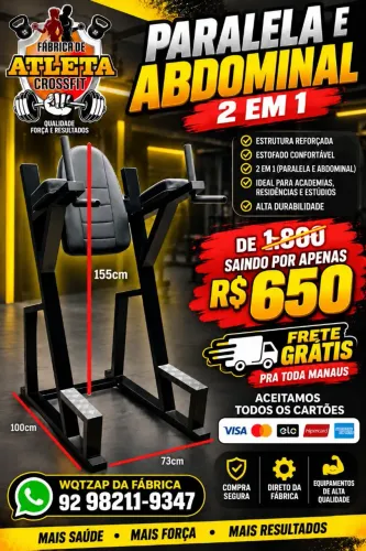 PROM6 DE PARALELA E ABDOMINAL 2 EM 1 $ 650