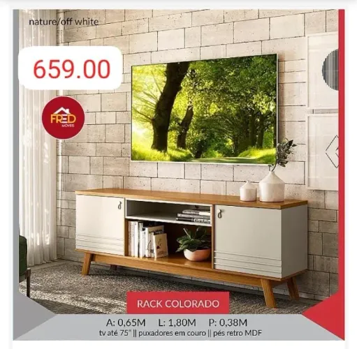 Rack colorado pra tv de até 75*, entrega e monta