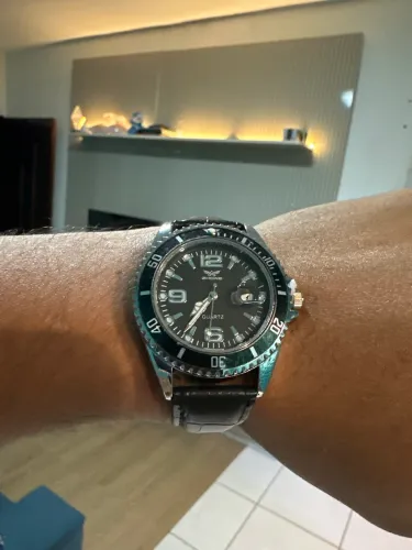 Relógio Masculino 007 Mostrador e Bracelete Preto- Novo / Na Caixa