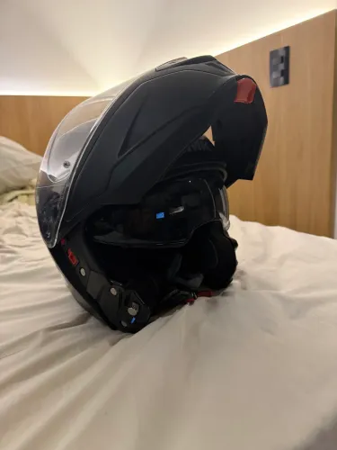 Capacete Smk Modular Gullwing Gl200 Preto Fosco Com Oculos (Usado)