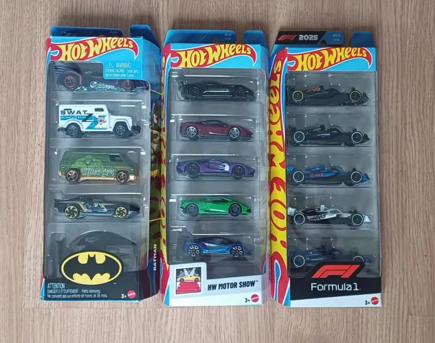 Pack com 5 miniaturas Hotwheels 1:64 Novo Lacrado