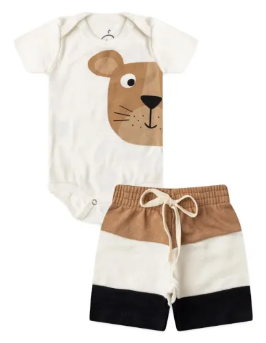 Conjunto suedine bebê menino 