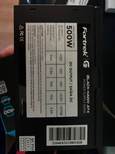 Fonte Fortrek Black Hawk 500w 80 white plus
