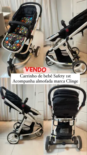 Carrinho e bebê conforto Safety Ist Acompanha almofada marca Clinge
