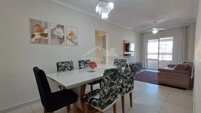 Apartamento 2 Dormitórios, sendo 2 Suítes, MOBILIADO na Guilhermina, Lazer na Praia Grande