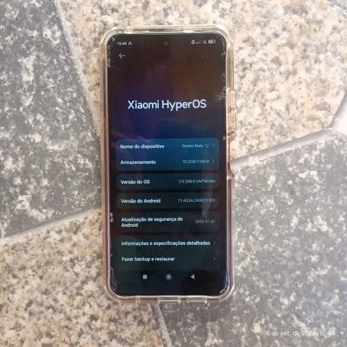 Xiaomi hyperOS Redmi Note 12 128GB android 15