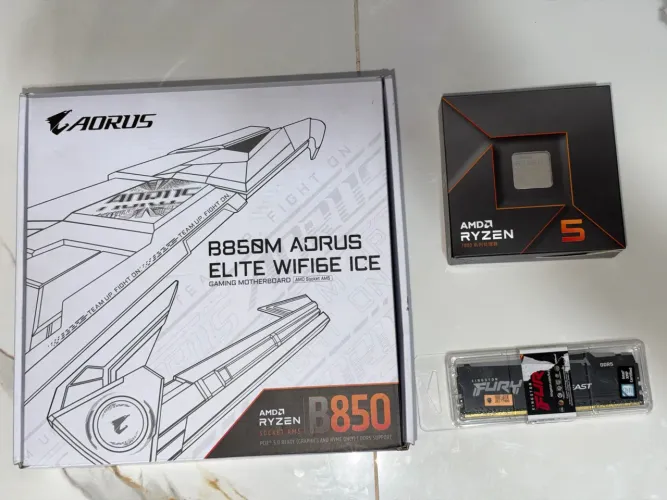 Kit AM5 R5 7600X + Aorus B850 + 16GB DDR5 Troco menor valor 