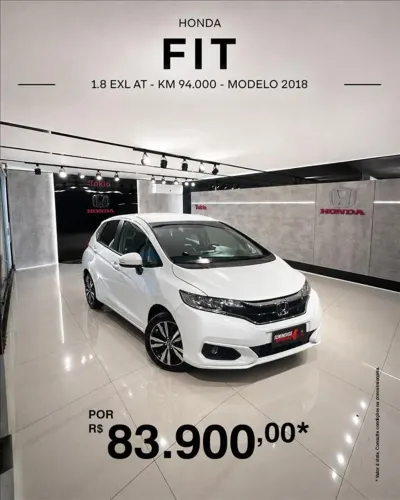 Honda Fit EXL 1.5 Flex/flexone 16V 5P AUT 2018
