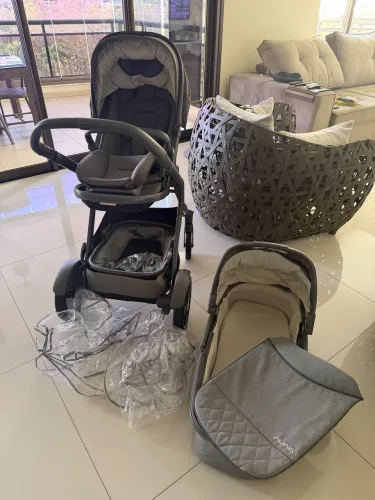 Kit Carrinho de bebê Nuna Demi Grow e Bebê Conforto com Isofix