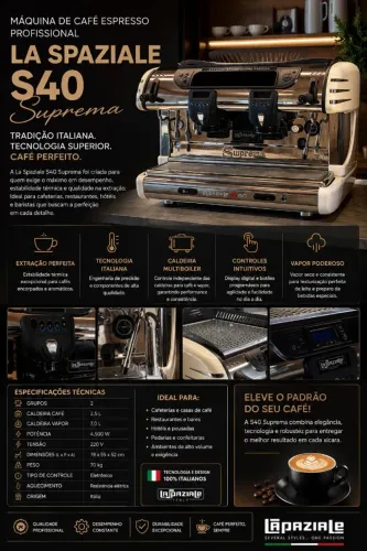 Maquina de café expresso profissional La Spaziale S40 suprema