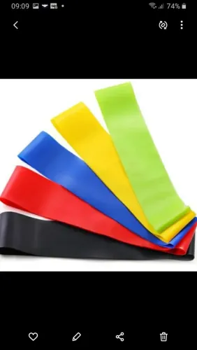 Kit com 5 Mini bands para exercícios e fisioterapia ( Novo )