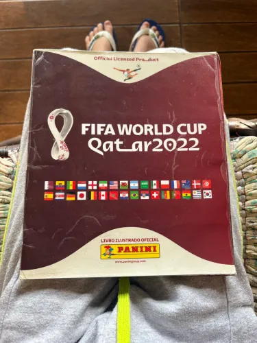 Álbum da copa 2022 (quase completo) Com figurinha Extra gold colada