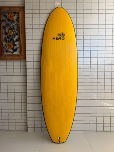 Prancha de Surf Softboard 6'0 Hero Tropical Brasil - Pouco Uso + Quilhas