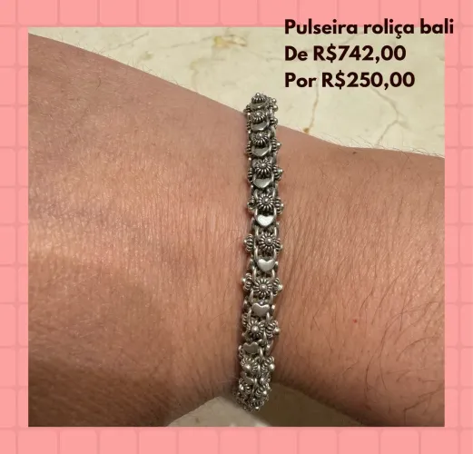 Pulseira prata de bali