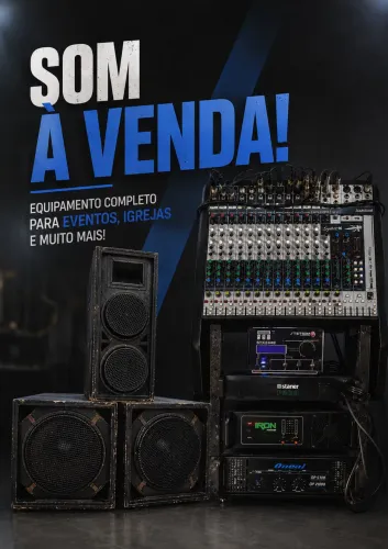 Som Profissional Completo para Igrejas, Eventos e Festas - Mesa + Caixas + Potências
