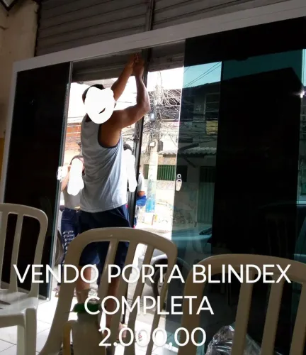 Porta blindex 4 folhas 