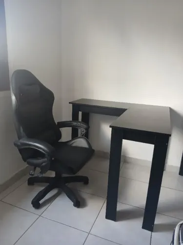 SET SILLA GAMER + ESCRITORIO EN L NEGRO | COMO NUEVO 