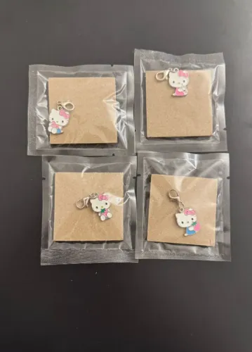 Chaveiros de Metal Hello Kitty San Carlo Jr. Coleção Completa Original da Itália
