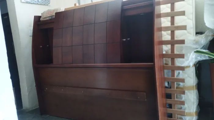 Cama de casal baú com colchão