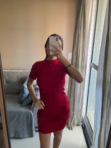 Vestido tubinho vermelho- Damyller 