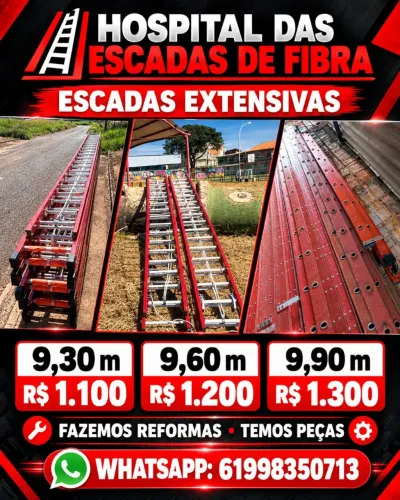 Escadas fibra p/ galpão 