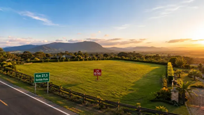 Terreno 1200m² | Condomínio Rural | km 27,5 para Prata