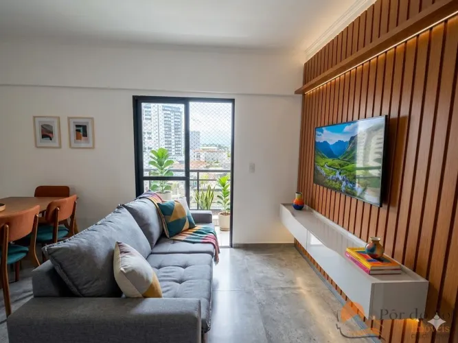 Apartamento 1 dormitório com elevador e garagem à venda em Praia Grande