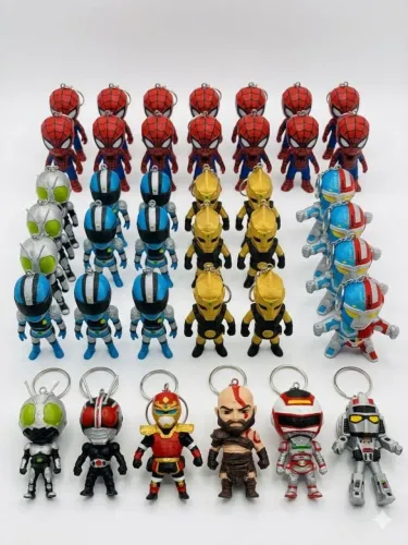 Chaveiro Tokusatsu.Personagens de sua escolha.Impressão 3D