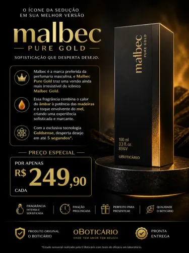 Perfume MALBEC PURE GOLD 100ml