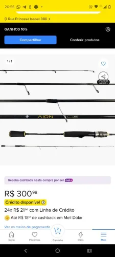 Vara de Pesca - P/ Isca Artificial 