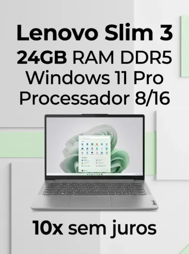 Notebook Lenovo Slim 3 - 24GB DDR5 - RYZEN 7735HS 8/16