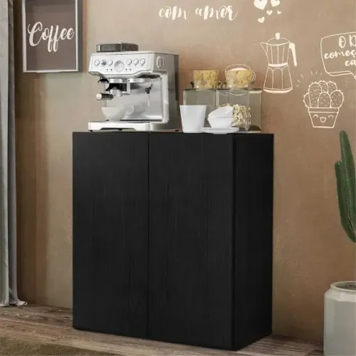 Aparador 2 Portas Preto PROMOÇÃO