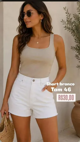 Short Jeans Branco 