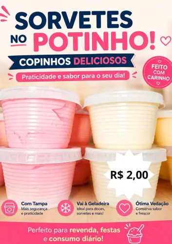 Sorvete no potinho