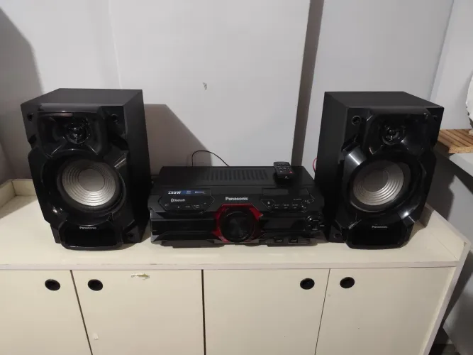 Mini System Panasonic 450W Bluetooth + Controle Original Impecável