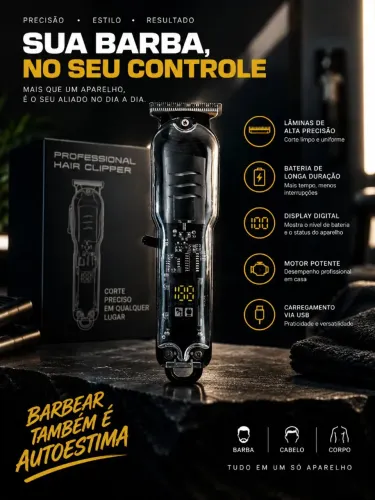 máquina de barbear com pentes