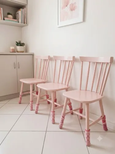 Tokstok 3 CADEIRA Adulto Madeira Jantar SKAN COUNTRY rosa bebe