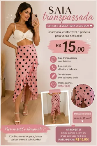 Saia longa transpassada