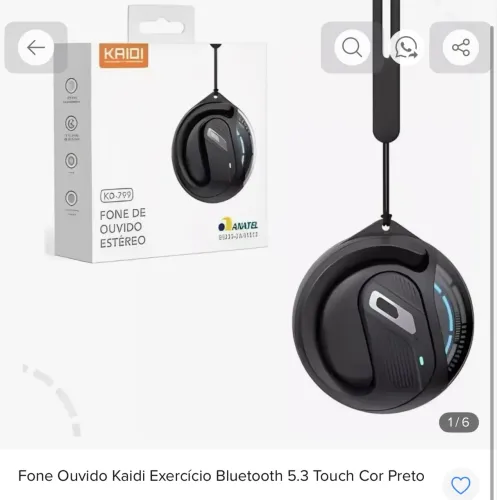 fone ouvido kaidi kd 779 bluetooth 5.3 touch