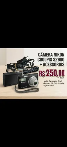 Câmera digital Nikon Coolpix s2600 mais acessórios