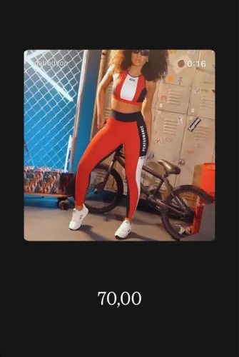 Conjunto roupa de academia (vermelho)