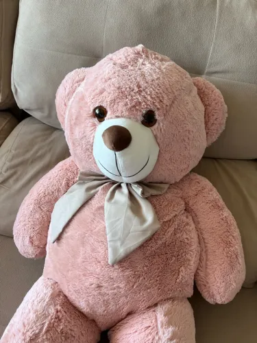 Urso de pelúcia grande cor de rosa