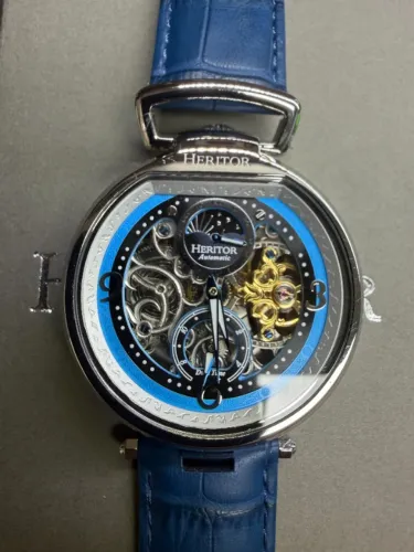 Heritor Lincoln HERHS3603 Automático Skeleton Moon Phase | Completo | Estado de Novo